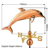 Dolphin Copper Farmhouse Weathervane