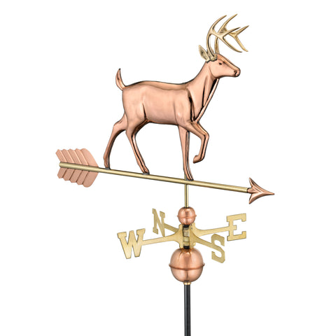 Stag Deer Copper Farmhouse Weathervane