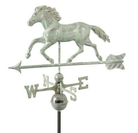 Horse Copper Verdigris Farmhouse Weathervane