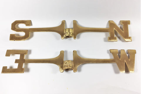 Replacement Cardinal Points (NSEW) cast brass for Farmhouse Weathervanes