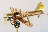 Copper Bi Plane Hobby Weathervane