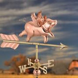 Flying Pig Copper Cottage Weathervane