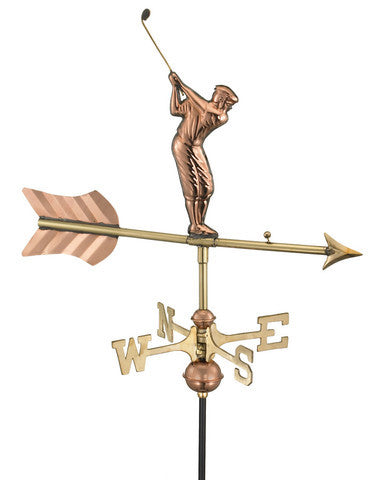 Golfer Copper Cottage Weathervane