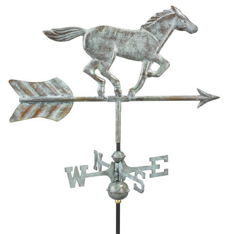 Horse Copper Verdigris Cottage Weathervane
