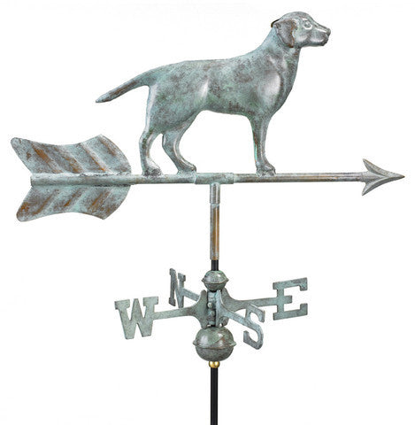 Labrador Copper Verdigris Cottage Weathervane