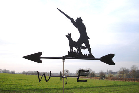 Man with Shotgun Wind Direction Pointer