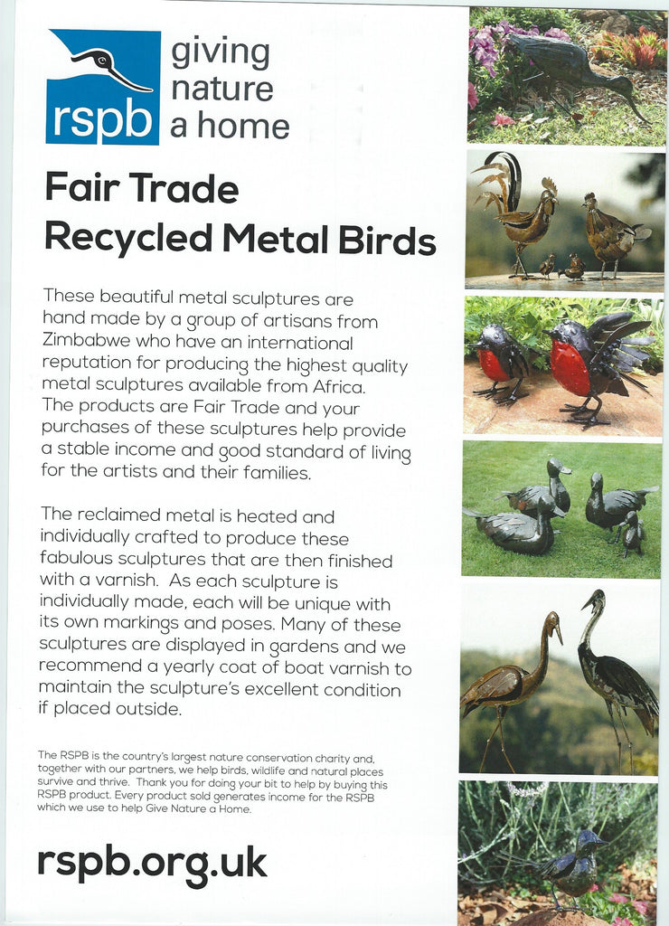 RSPB endorsed metal bird sculptures