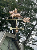 Flying Pig Copper Cottage Weathervane