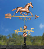 Galloping Horse Copper Farmhouse Weathervane
