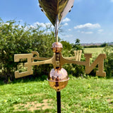 Racing Sloop Copper Farmhouse Weathervane