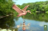 Flying Duck Copper Farmhouse Weathervane