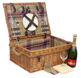Willow Direct 2 Person Deluxe Tartan Picnic Basket