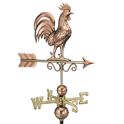 Bantam Rooster Copper Farmhouse Weathervane