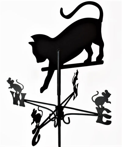 Traditional Cat Chasing Mouse Weathervane