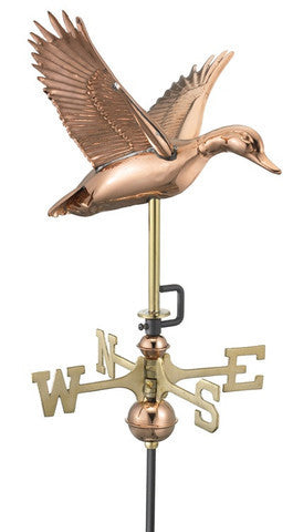 Flying Duck Copper Cottage Weathervane