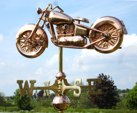 Motorcycle Copper Cottage Weathervane